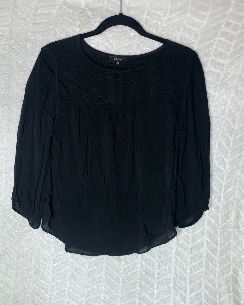 Aritzia Babaton Semi Sheer Blouse Long Sleeve